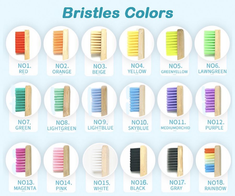 toothbrushes bristles colors