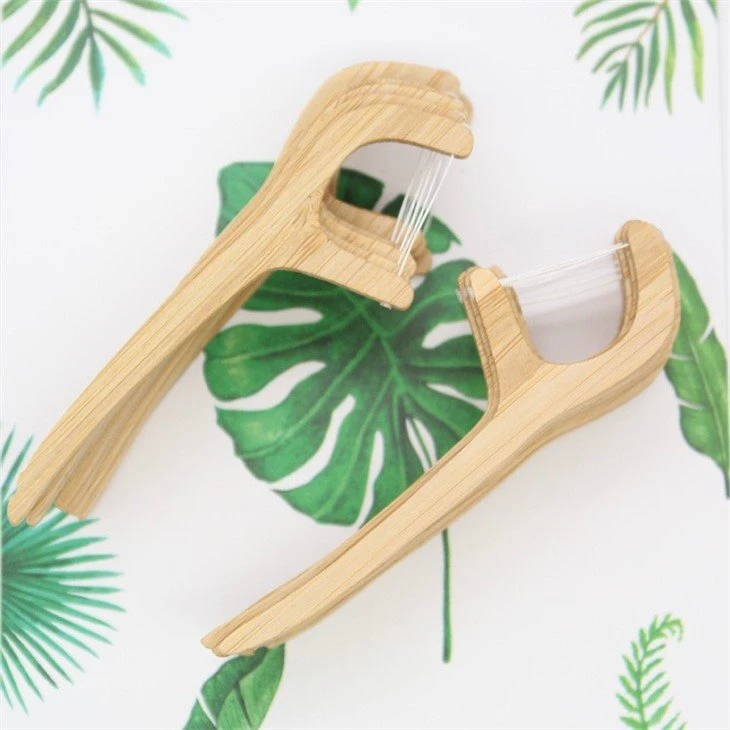 Biodegradable Bamboo Dental Floss Picks